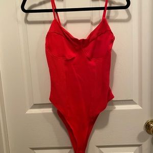 Red bodysuit